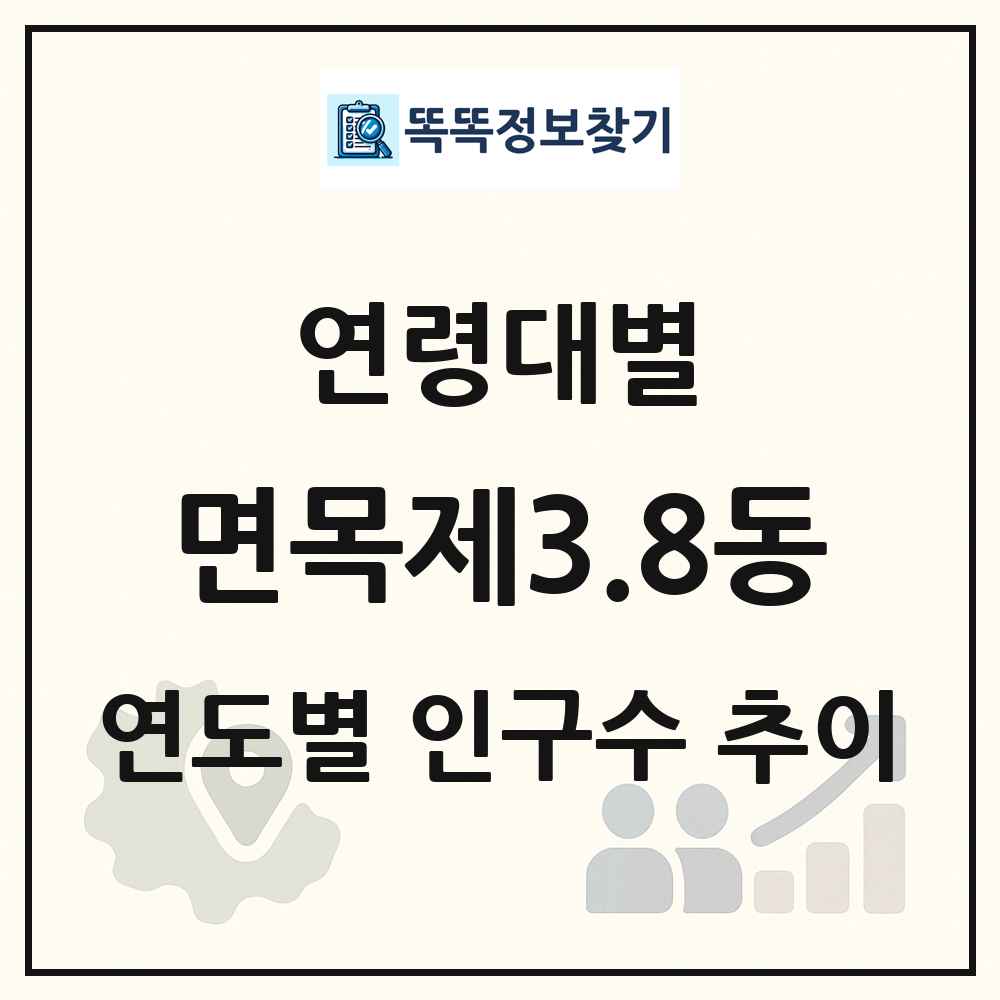 면목제3.8동 생애주기별 인구수 링크 그림